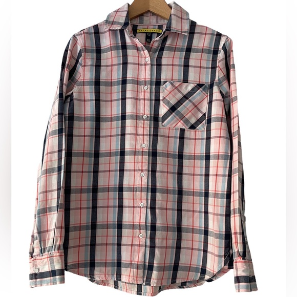 Prince & Fox Tops - Prince & Fox plaid blue pink and red button-down shirt long sleeve, Sz M